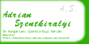 adrian szentkiralyi business card